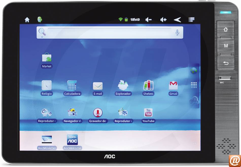 MW0812 - Tablet AOC Breeze 8 MW0812 Android 2.3 Gingerbread ARM Cortex A8 Core 1.20GHz Tela Resistiva Desbloqueado